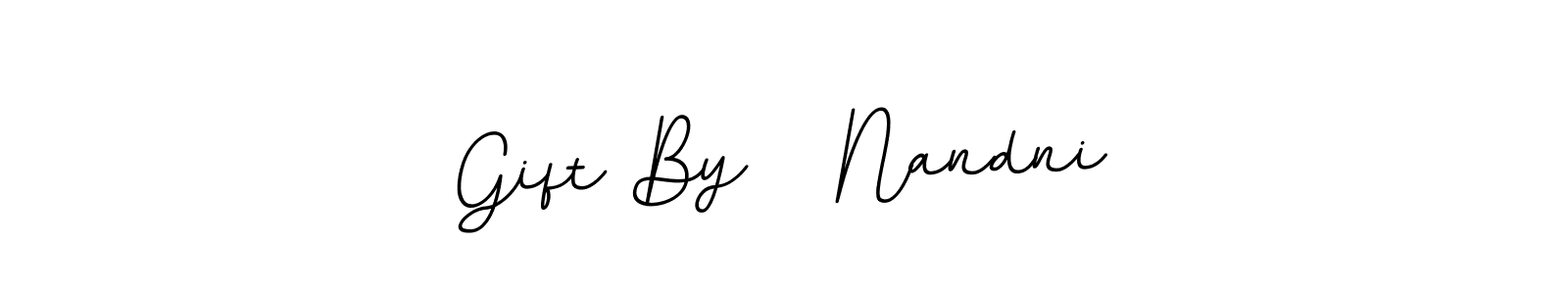 You can use this online signature creator to create a handwritten signature for the name Gift By   Nandni. This is the best online autograph maker. Gift By   Nandni signature style 11 images and pictures png