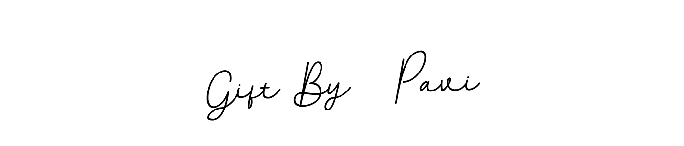 Design your own signature with our free online signature maker. With this signature software, you can create a handwritten (BallpointsItalic-DORy9) signature for name Gift By   Pavi. Gift By   Pavi signature style 11 images and pictures png