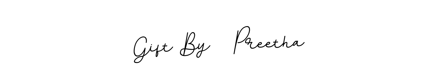 It looks lik you need a new signature style for name Gift By   Preetha. Design unique handwritten (BallpointsItalic-DORy9) signature with our free signature maker in just a few clicks. Gift By   Preetha signature style 11 images and pictures png