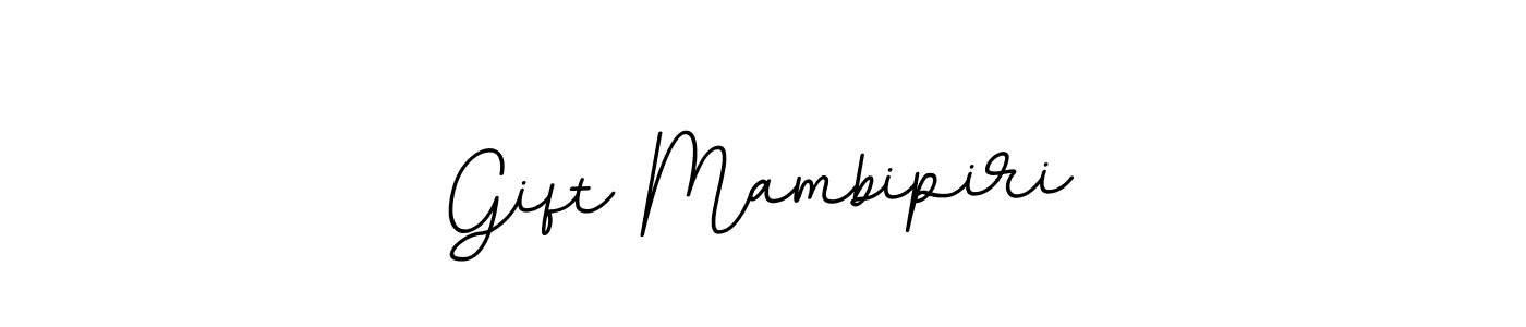 Design your own signature with our free online signature maker. With this signature software, you can create a handwritten (BallpointsItalic-DORy9) signature for name Gift Mambipiri. Gift Mambipiri signature style 11 images and pictures png