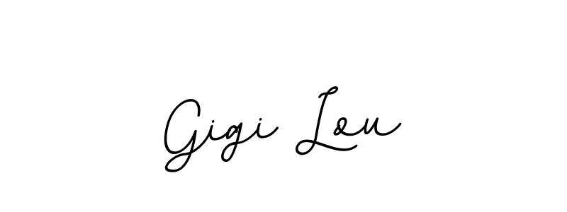 How to make Gigi Lou name signature. Use BallpointsItalic-DORy9 style for creating short signs online. This is the latest handwritten sign. Gigi Lou signature style 11 images and pictures png