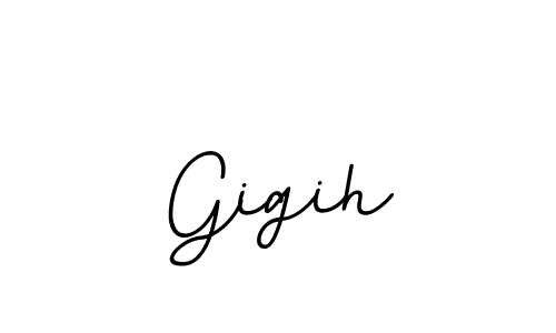 How to make Gigih name signature. Use BallpointsItalic-DORy9 style for creating short signs online. This is the latest handwritten sign. Gigih signature style 11 images and pictures png