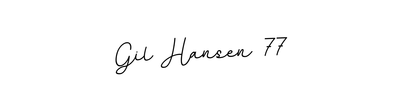 Similarly BallpointsItalic-DORy9 is the best handwritten signature design. Signature creator online .You can use it as an online autograph creator for name Gil Hansen 77. Gil Hansen 77 signature style 11 images and pictures png