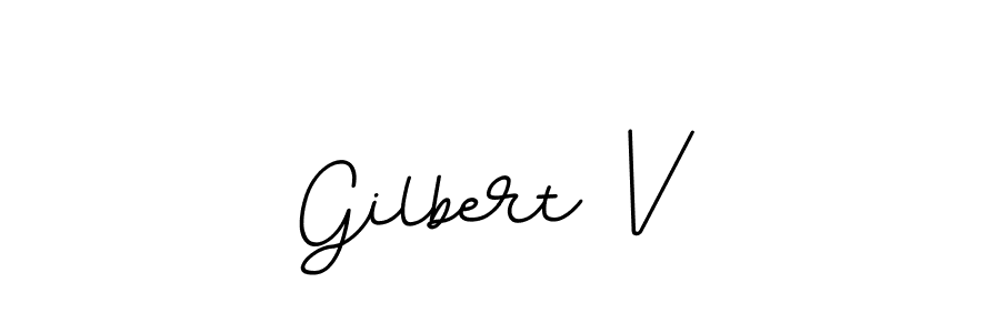 Make a beautiful signature design for name Gilbert V. With this signature (BallpointsItalic-DORy9) style, you can create a handwritten signature for free. Gilbert V signature style 11 images and pictures png
