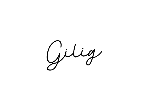 Make a beautiful signature design for name Gilig. With this signature (BallpointsItalic-DORy9) style, you can create a handwritten signature for free. Gilig signature style 11 images and pictures png