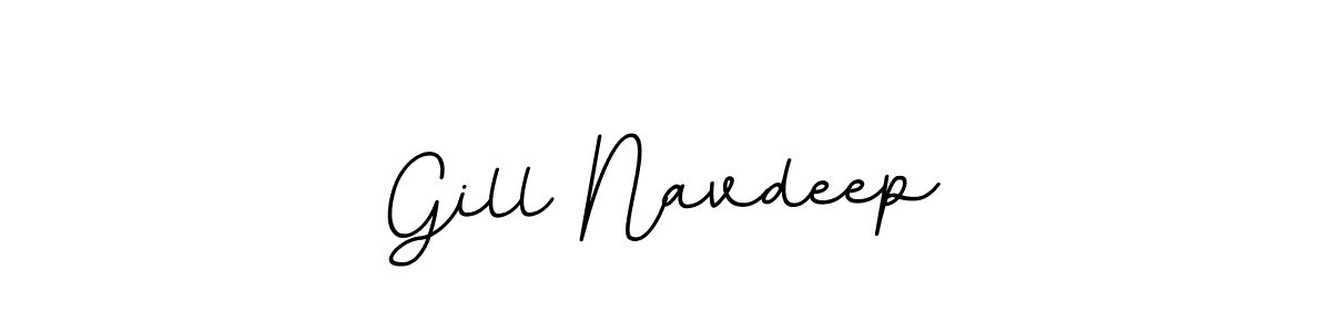 How to make Gill Navdeep name signature. Use BallpointsItalic-DORy9 style for creating short signs online. This is the latest handwritten sign. Gill Navdeep signature style 11 images and pictures png