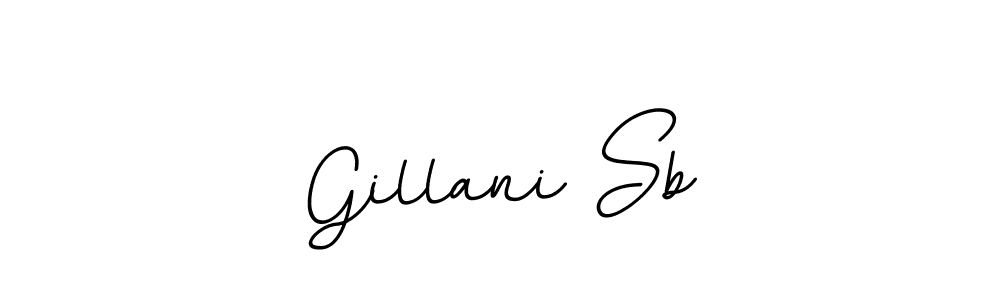 The best way (BallpointsItalic-DORy9) to make a short signature is to pick only two or three words in your name. The name Gillani Sb include a total of six letters. For converting this name. Gillani Sb signature style 11 images and pictures png