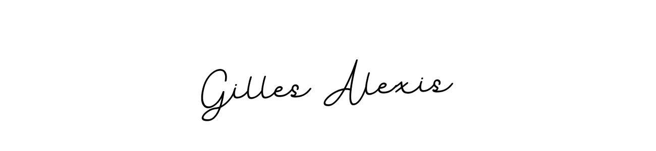 Make a beautiful signature design for name Gilles Alexis. With this signature (BallpointsItalic-DORy9) style, you can create a handwritten signature for free. Gilles Alexis signature style 11 images and pictures png