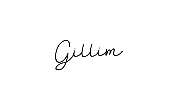 How to make Gillim name signature. Use BallpointsItalic-DORy9 style for creating short signs online. This is the latest handwritten sign. Gillim signature style 11 images and pictures png