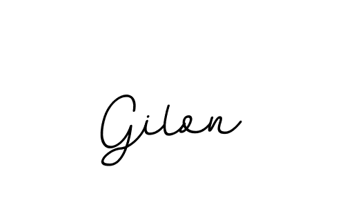 The best way (BallpointsItalic-DORy9) to make a short signature is to pick only two or three words in your name. The name Gilon include a total of six letters. For converting this name. Gilon signature style 11 images and pictures png