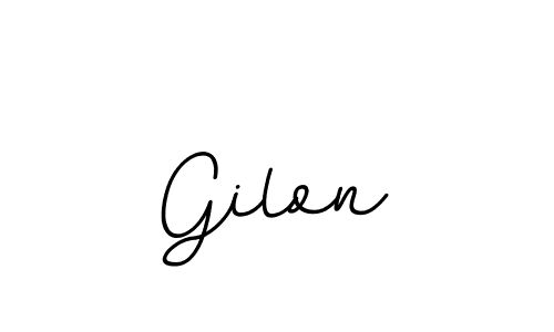 Gilon stylish signature style. Best Handwritten Sign (BallpointsItalic-DORy9) for my name. Handwritten Signature Collection Ideas for my name Gilon. Gilon signature style 11 images and pictures png