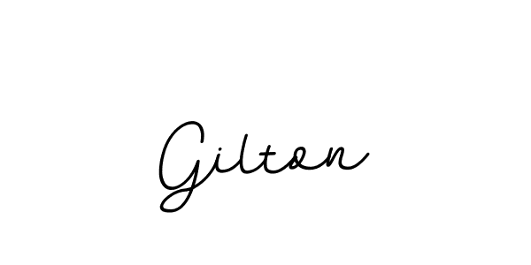 How to make Gilton name signature. Use BallpointsItalic-DORy9 style for creating short signs online. This is the latest handwritten sign. Gilton signature style 11 images and pictures png