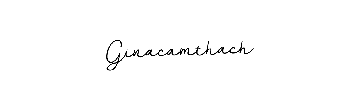 The best way (BallpointsItalic-DORy9) to make a short signature is to pick only two or three words in your name. The name Ginacamthach include a total of six letters. For converting this name. Ginacamthach signature style 11 images and pictures png