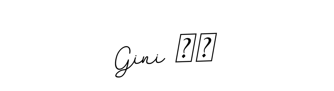 The best way (BallpointsItalic-DORy9) to make a short signature is to pick only two or three words in your name. The name Gini ❤️ include a total of six letters. For converting this name. Gini ❤️ signature style 11 images and pictures png