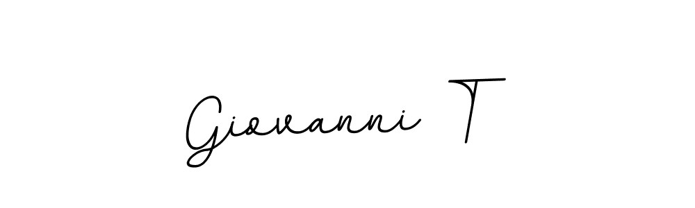 Make a beautiful signature design for name Giovanni T. With this signature (BallpointsItalic-DORy9) style, you can create a handwritten signature for free. Giovanni T signature style 11 images and pictures png