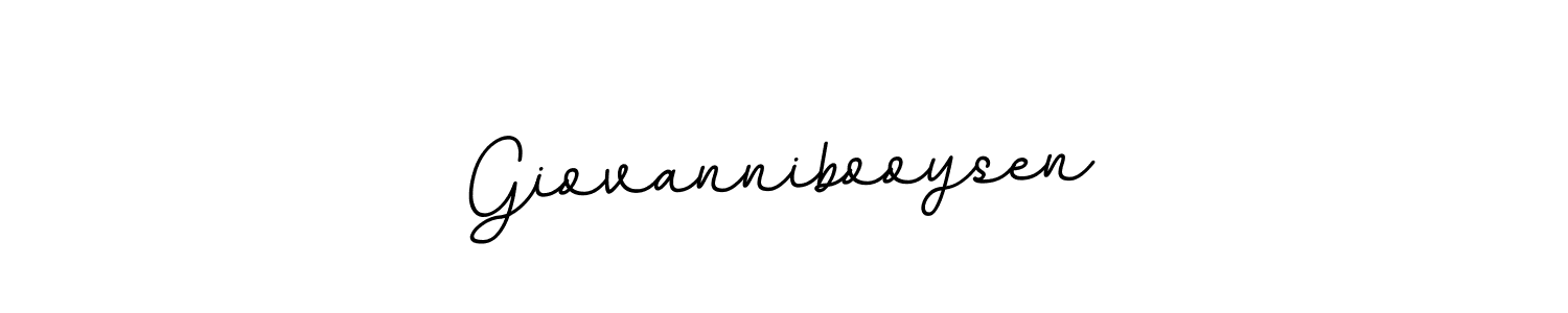 How to make Giovannibooysen name signature. Use BallpointsItalic-DORy9 style for creating short signs online. This is the latest handwritten sign. Giovannibooysen signature style 11 images and pictures png