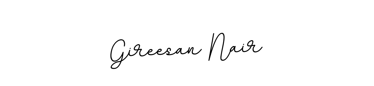 Similarly BallpointsItalic-DORy9 is the best handwritten signature design. Signature creator online .You can use it as an online autograph creator for name Gireesan Nair. Gireesan Nair signature style 11 images and pictures png