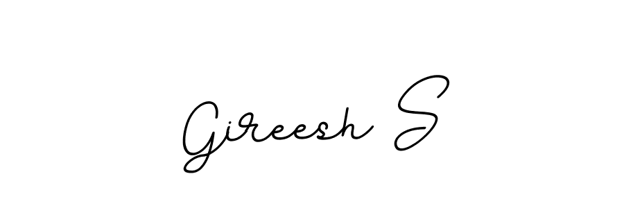 Gireesh S stylish signature style. Best Handwritten Sign (BallpointsItalic-DORy9) for my name. Handwritten Signature Collection Ideas for my name Gireesh S. Gireesh S signature style 11 images and pictures png