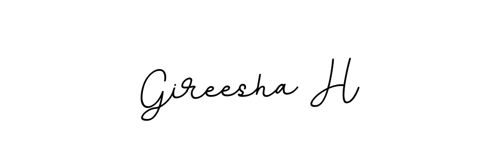 BallpointsItalic-DORy9 is a professional signature style that is perfect for those who want to add a touch of class to their signature. It is also a great choice for those who want to make their signature more unique. Get Gireesha H name to fancy signature for free. Gireesha H signature style 11 images and pictures png