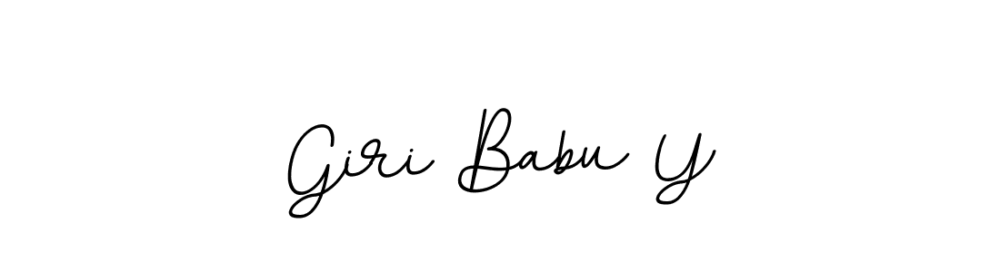 Make a beautiful signature design for name Giri Babu Y. With this signature (BallpointsItalic-DORy9) style, you can create a handwritten signature for free. Giri Babu Y signature style 11 images and pictures png