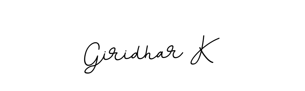 You should practise on your own different ways (BallpointsItalic-DORy9) to write your name (Giridhar K) in signature. don't let someone else do it for you. Giridhar K signature style 11 images and pictures png