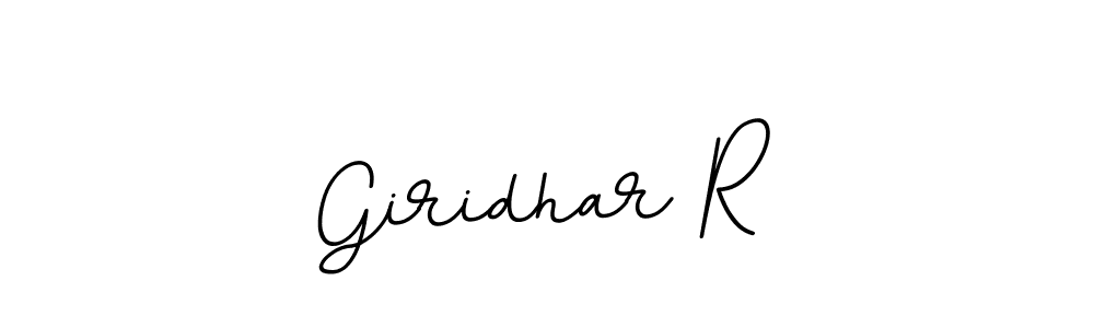 Use a signature maker to create a handwritten signature online. With this signature software, you can design (BallpointsItalic-DORy9) your own signature for name Giridhar R. Giridhar R signature style 11 images and pictures png