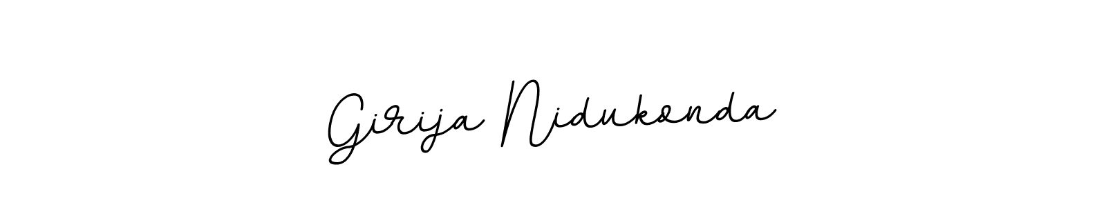 Make a beautiful signature design for name Girija Nidukonda. With this signature (BallpointsItalic-DORy9) style, you can create a handwritten signature for free. Girija Nidukonda signature style 11 images and pictures png