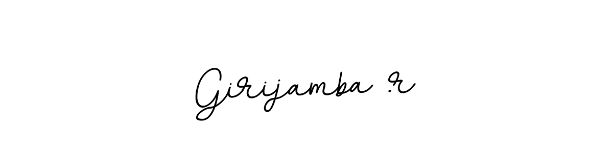 Design your own signature with our free online signature maker. With this signature software, you can create a handwritten (BallpointsItalic-DORy9) signature for name Girijamba .r. Girijamba .r signature style 11 images and pictures png