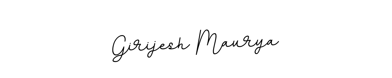 How to make Girijesh Maurya name signature. Use BallpointsItalic-DORy9 style for creating short signs online. This is the latest handwritten sign. Girijesh Maurya signature style 11 images and pictures png