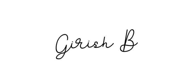 Make a beautiful signature design for name Girish B. With this signature (BallpointsItalic-DORy9) style, you can create a handwritten signature for free. Girish B signature style 11 images and pictures png