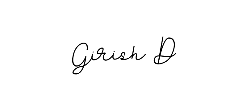Use a signature maker to create a handwritten signature online. With this signature software, you can design (BallpointsItalic-DORy9) your own signature for name Girish D. Girish D signature style 11 images and pictures png