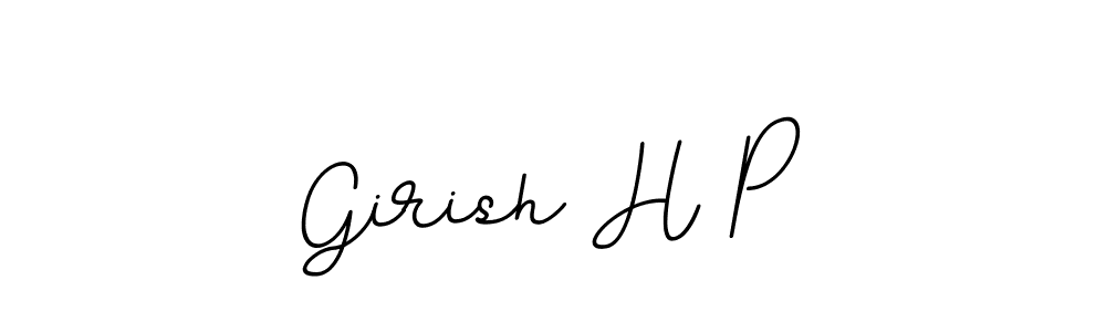 The best way (BallpointsItalic-DORy9) to make a short signature is to pick only two or three words in your name. The name Girish H P include a total of six letters. For converting this name. Girish H P signature style 11 images and pictures png