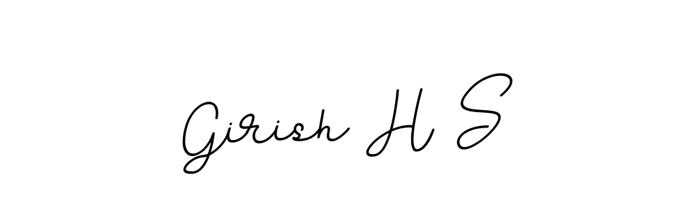 Make a beautiful signature design for name Girish H S. With this signature (BallpointsItalic-DORy9) style, you can create a handwritten signature for free. Girish H S signature style 11 images and pictures png