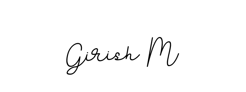 You should practise on your own different ways (BallpointsItalic-DORy9) to write your name (Girish M) in signature. don't let someone else do it for you. Girish M signature style 11 images and pictures png