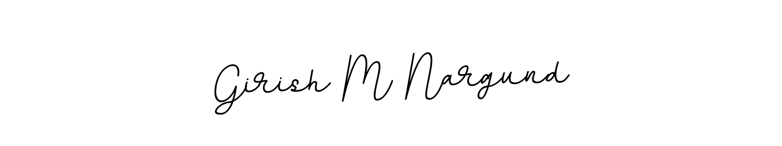 How to make Girish M Nargund name signature. Use BallpointsItalic-DORy9 style for creating short signs online. This is the latest handwritten sign. Girish M Nargund signature style 11 images and pictures png
