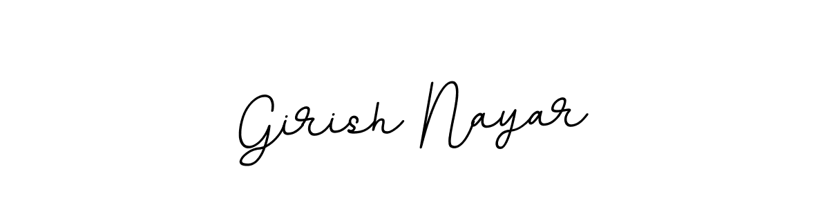 How to make Girish Nayar name signature. Use BallpointsItalic-DORy9 style for creating short signs online. This is the latest handwritten sign. Girish Nayar signature style 11 images and pictures png