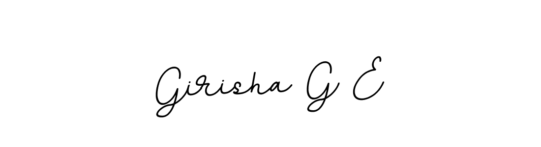Girisha G E stylish signature style. Best Handwritten Sign (BallpointsItalic-DORy9) for my name. Handwritten Signature Collection Ideas for my name Girisha G E. Girisha G E signature style 11 images and pictures png