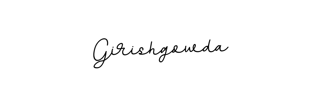 How to make Girishgowda name signature. Use BallpointsItalic-DORy9 style for creating short signs online. This is the latest handwritten sign. Girishgowda signature style 11 images and pictures png