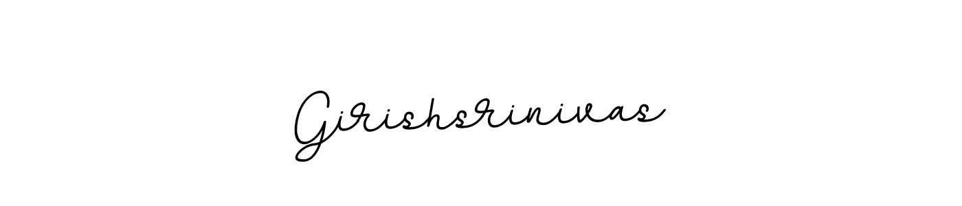 How to make Girishsrinivas name signature. Use BallpointsItalic-DORy9 style for creating short signs online. This is the latest handwritten sign. Girishsrinivas signature style 11 images and pictures png