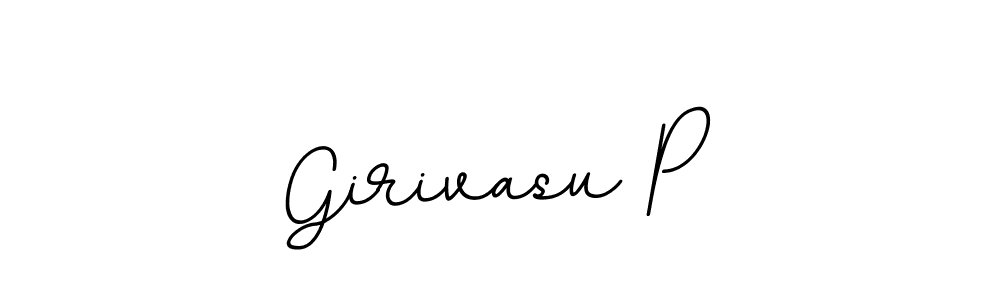 Make a beautiful signature design for name Girivasu P. With this signature (BallpointsItalic-DORy9) style, you can create a handwritten signature for free. Girivasu P signature style 11 images and pictures png