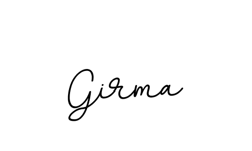 Design your own signature with our free online signature maker. With this signature software, you can create a handwritten (BallpointsItalic-DORy9) signature for name Girma. Girma signature style 11 images and pictures png