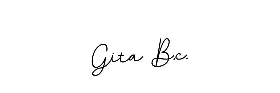 Make a beautiful signature design for name Gita B.c.. With this signature (BallpointsItalic-DORy9) style, you can create a handwritten signature for free. Gita B.c. signature style 11 images and pictures png