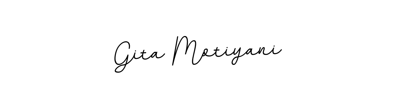 Gita Motiyani stylish signature style. Best Handwritten Sign (BallpointsItalic-DORy9) for my name. Handwritten Signature Collection Ideas for my name Gita Motiyani. Gita Motiyani signature style 11 images and pictures png