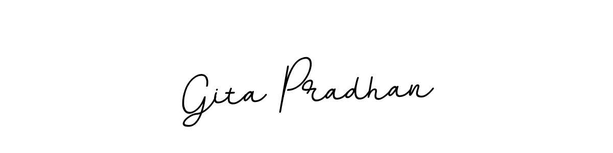 Design your own signature with our free online signature maker. With this signature software, you can create a handwritten (BallpointsItalic-DORy9) signature for name Gita Pradhan. Gita Pradhan signature style 11 images and pictures png