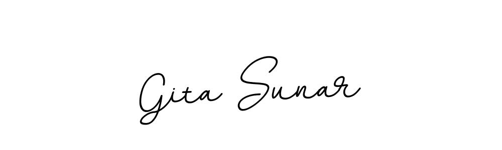 It looks lik you need a new signature style for name Gita Sunar. Design unique handwritten (BallpointsItalic-DORy9) signature with our free signature maker in just a few clicks. Gita Sunar signature style 11 images and pictures png