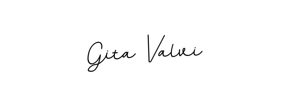 if you are searching for the best signature style for your name Gita Valvi. so please give up your signature search. here we have designed multiple signature styles  using BallpointsItalic-DORy9. Gita Valvi signature style 11 images and pictures png