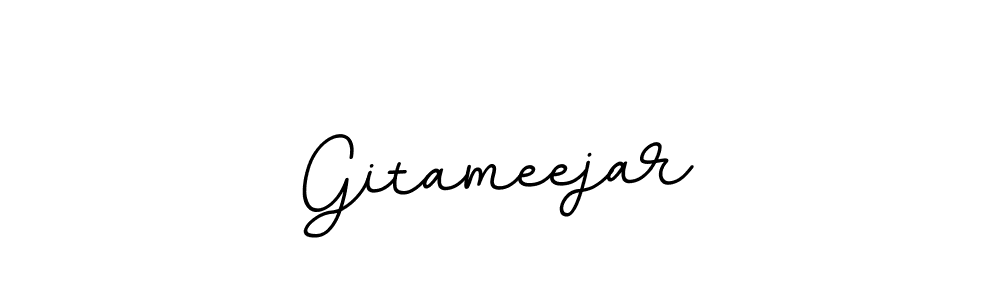 The best way (BallpointsItalic-DORy9) to make a short signature is to pick only two or three words in your name. The name Gitameejar include a total of six letters. For converting this name. Gitameejar signature style 11 images and pictures png