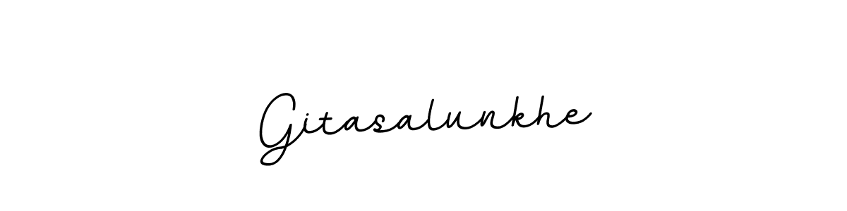 Check out images of Autograph of Gitasalunkhe name. Actor Gitasalunkhe Signature Style. BallpointsItalic-DORy9 is a professional sign style online. Gitasalunkhe signature style 11 images and pictures png