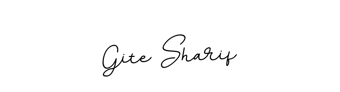 You should practise on your own different ways (BallpointsItalic-DORy9) to write your name (Gite Sharif) in signature. don't let someone else do it for you. Gite Sharif signature style 11 images and pictures png