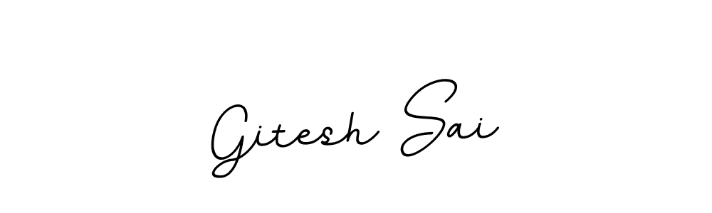 Create a beautiful signature design for name Gitesh Sai. With this signature (BallpointsItalic-DORy9) fonts, you can make a handwritten signature for free. Gitesh Sai signature style 11 images and pictures png